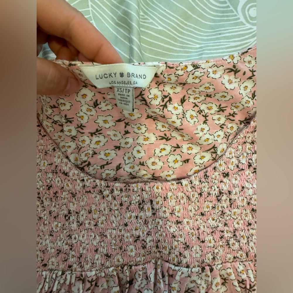 Lucky Brand Pink Floral Shirt Blouse - Picture 4 of 4